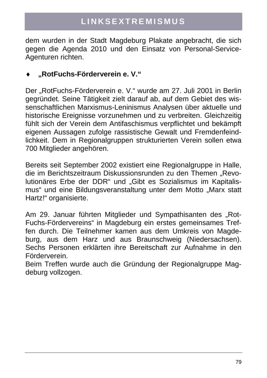 Seite 87 des Verfassungsschutzbericht 2004 Sachsen-Anhalt