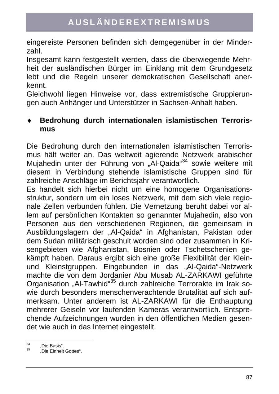 Seite 95 des Verfassungsschutzbericht 2004 Sachsen-Anhalt