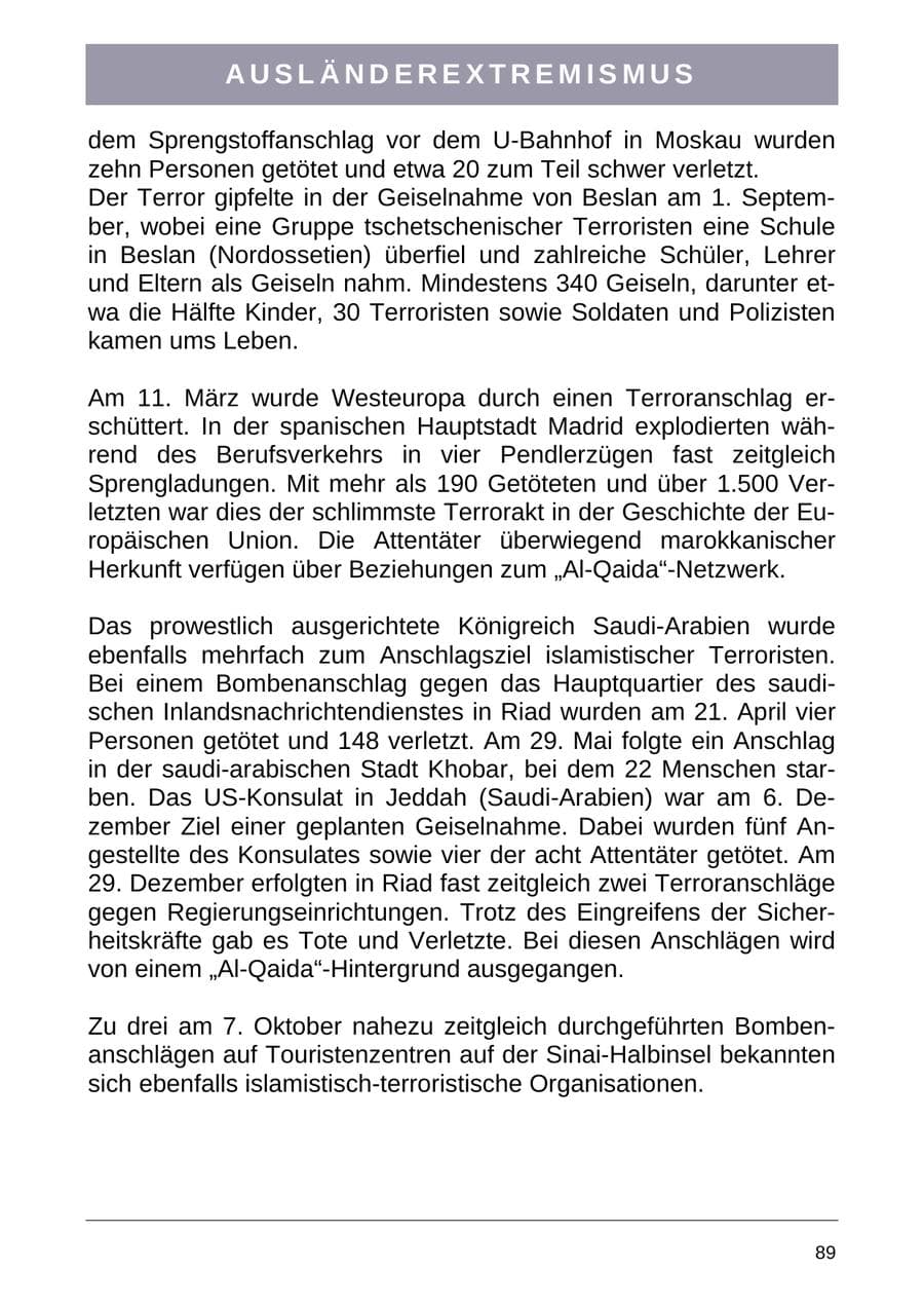 Seite 97 des Verfassungsschutzbericht 2004 Sachsen-Anhalt