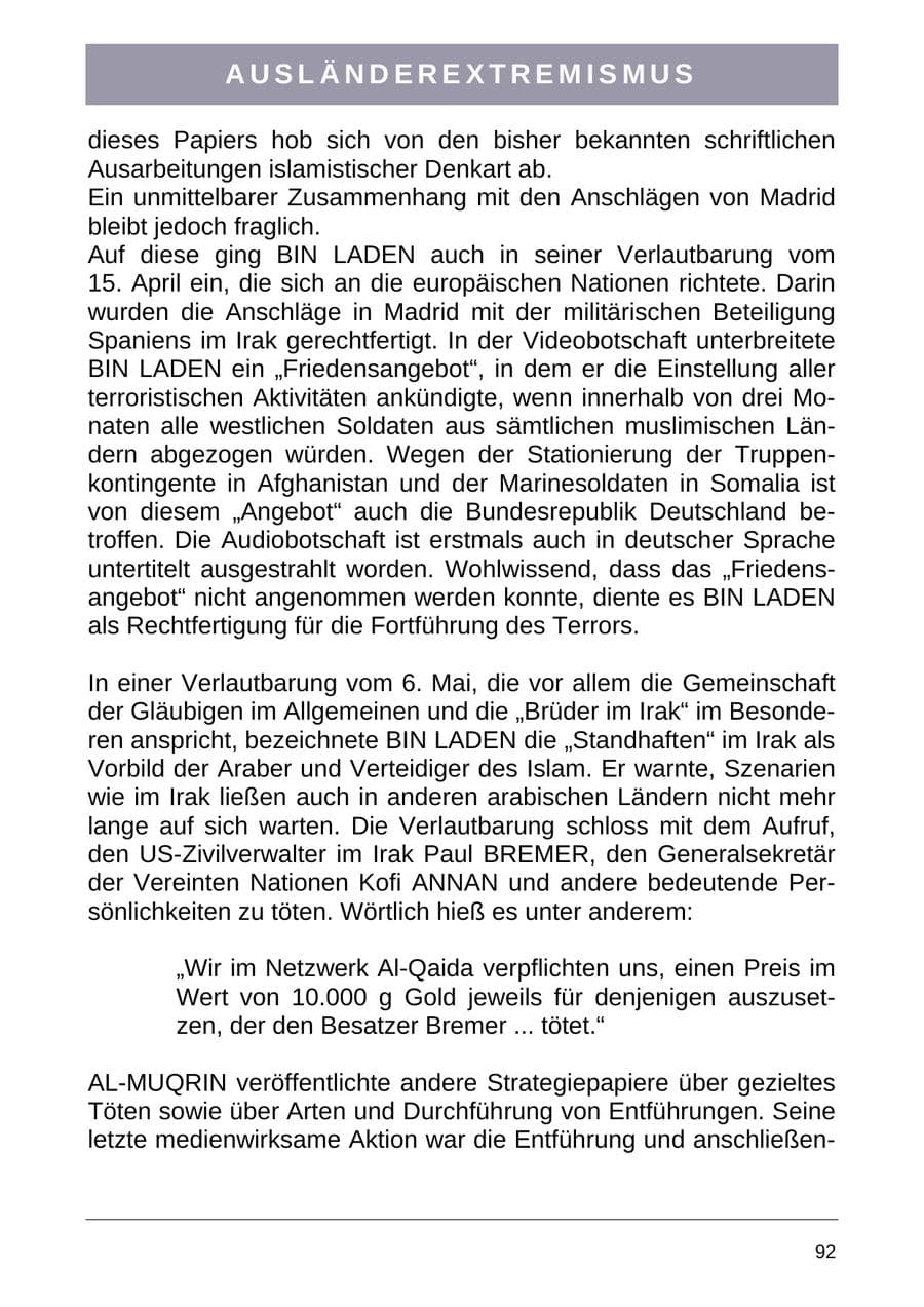 Seite 100 des Verfassungsschutzbericht 2004 Sachsen-Anhalt