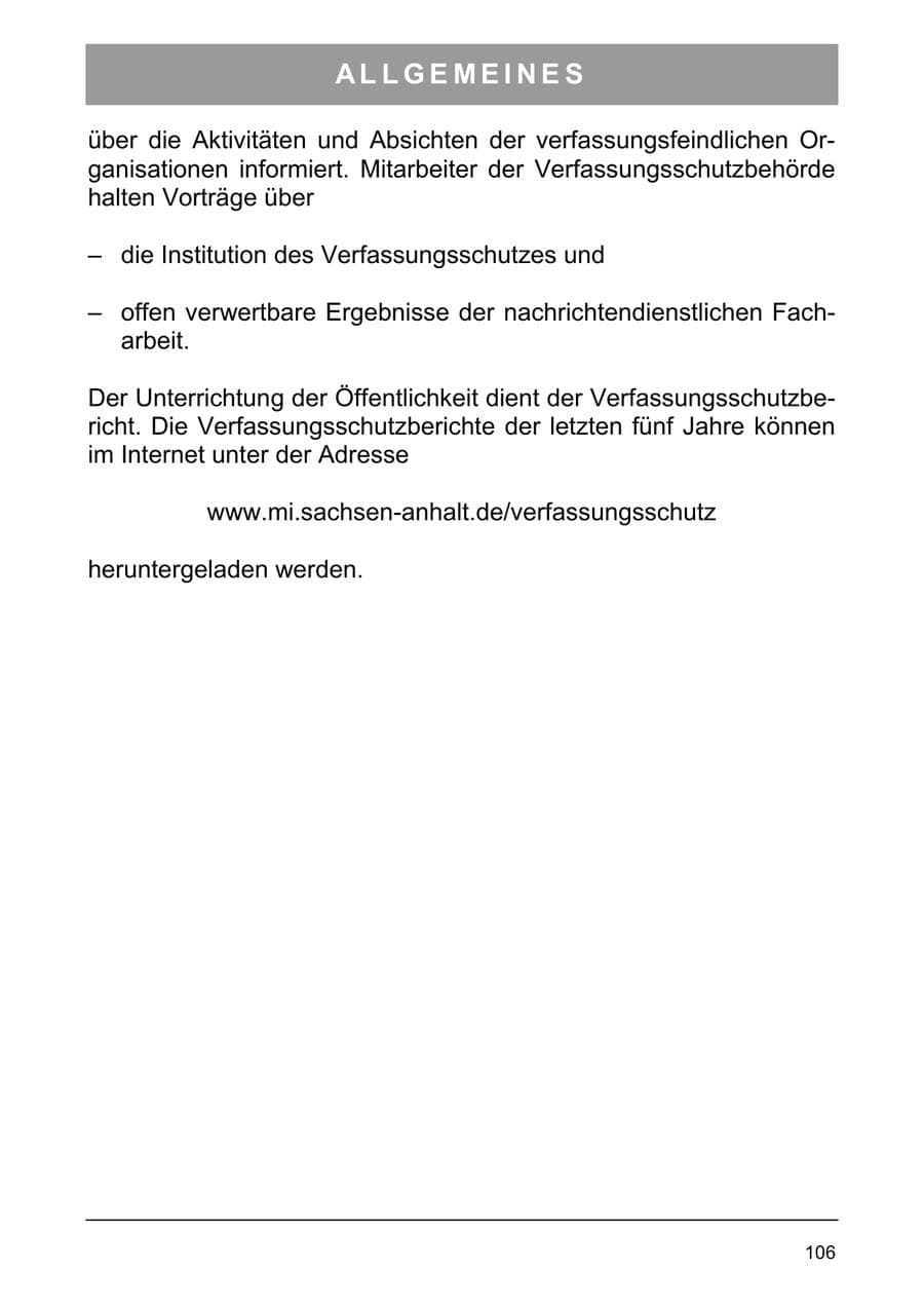 Seite 115 des Verfassungsschutzbericht 2005 Sachsen-Anhalt