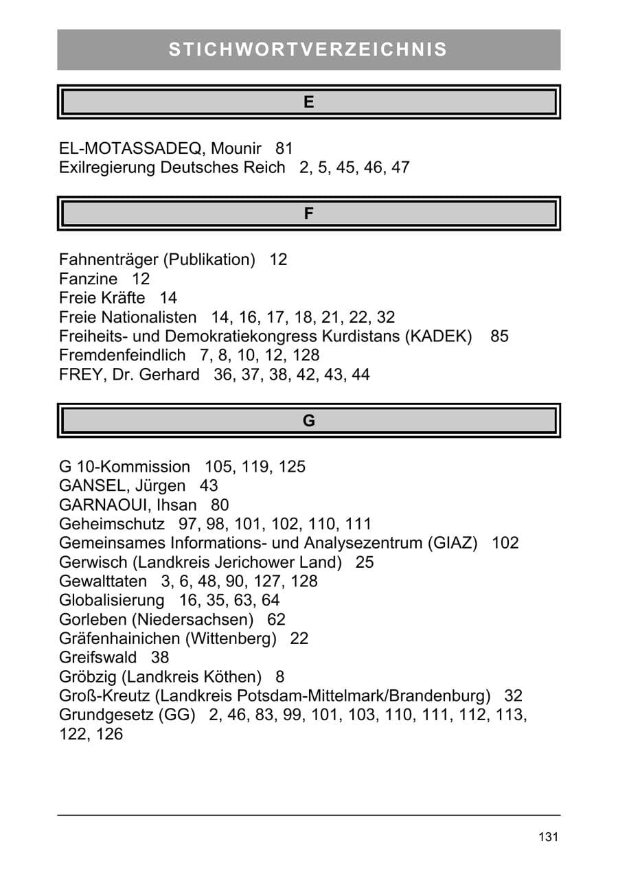 Seite 140 des Verfassungsschutzbericht 2005 Sachsen-Anhalt