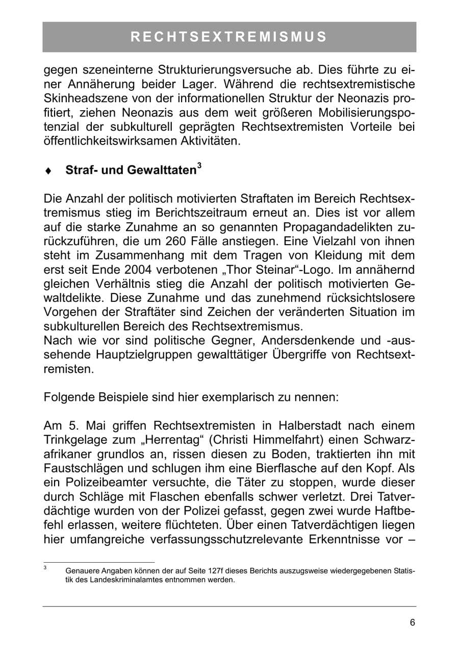 Seite 15 des Verfassungsschutzbericht 2005 Sachsen-Anhalt