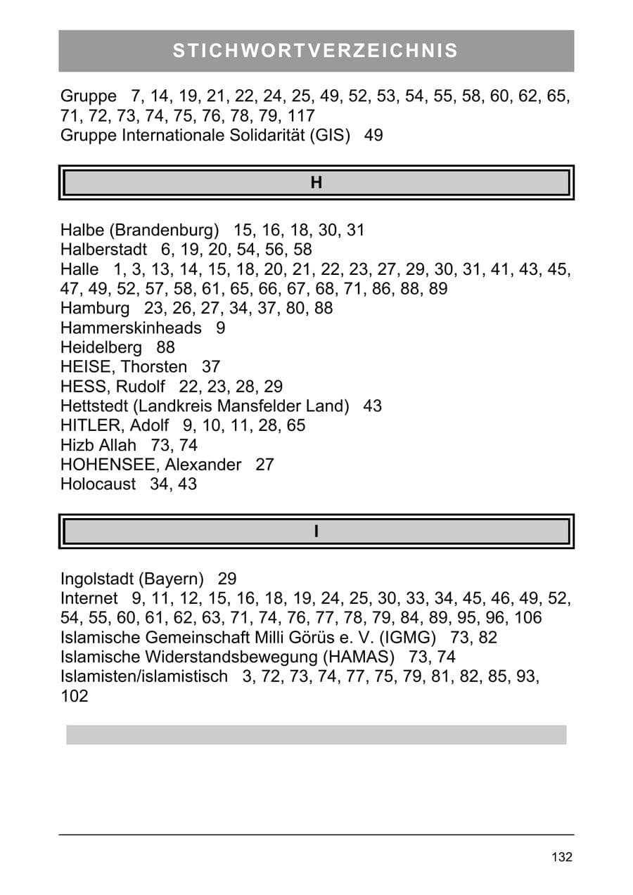 Seite 141 des Verfassungsschutzbericht 2005 Sachsen-Anhalt
