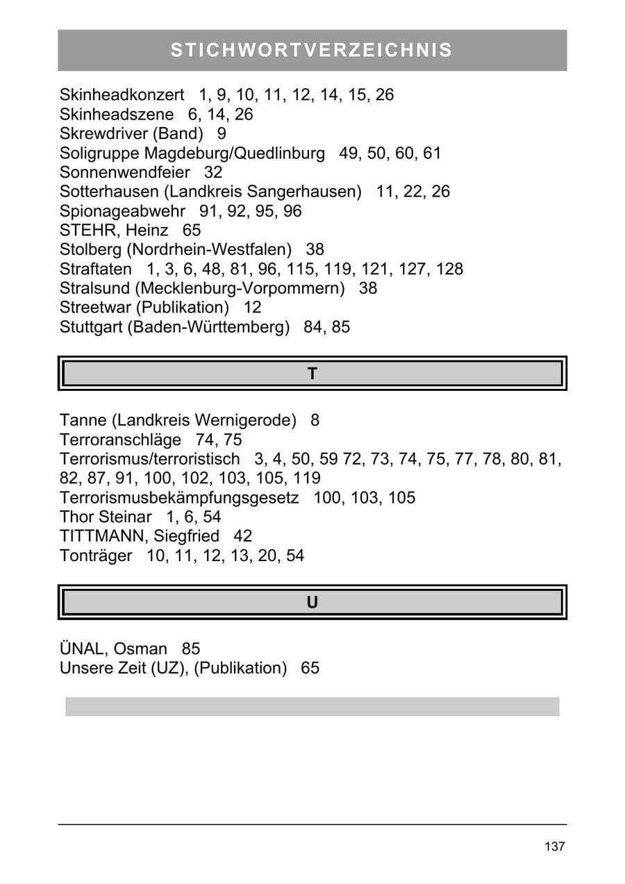 Seite 146 des Verfassungsschutzbericht 2005 Sachsen-Anhalt