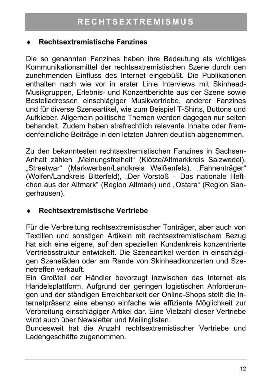 Seite 21 des Verfassungsschutzbericht 2005 Sachsen-Anhalt