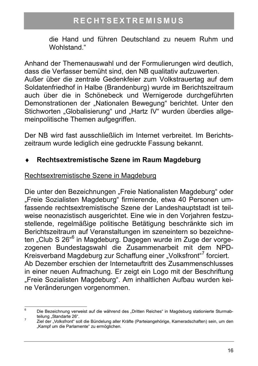 Seite 25 des Verfassungsschutzbericht 2005 Sachsen-Anhalt
