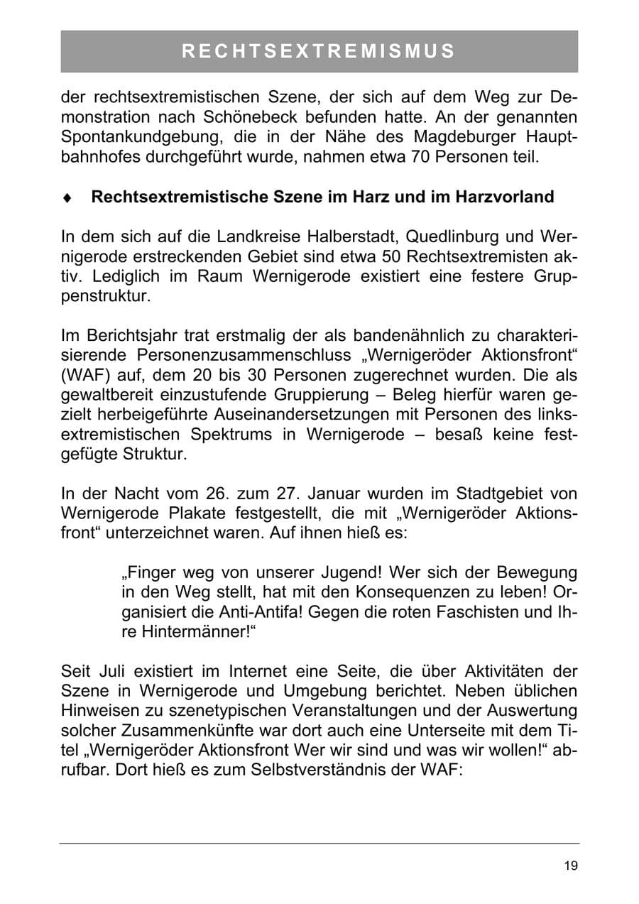 Seite 28 des Verfassungsschutzbericht 2005 Sachsen-Anhalt