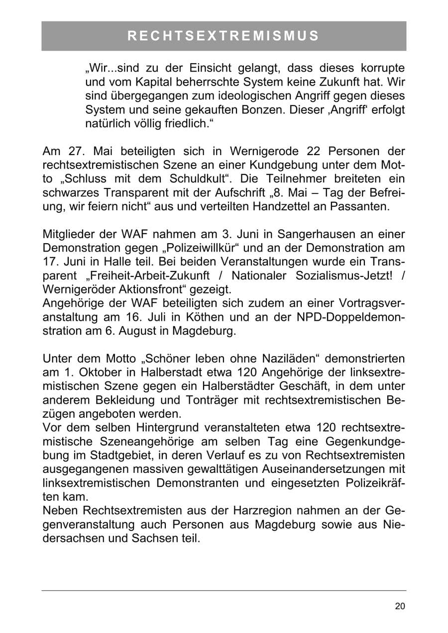 Seite 29 des Verfassungsschutzbericht 2005 Sachsen-Anhalt