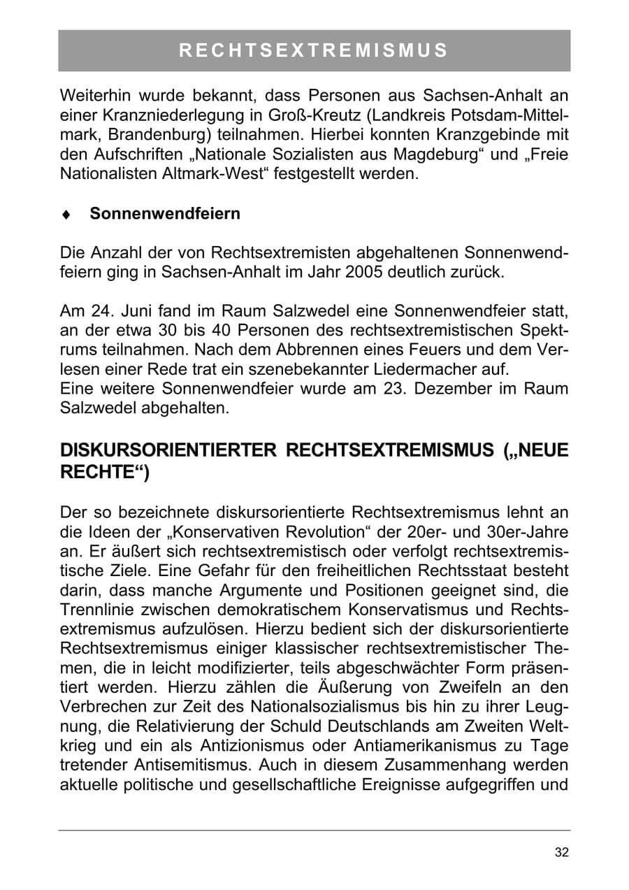 Seite 41 des Verfassungsschutzbericht 2005 Sachsen-Anhalt