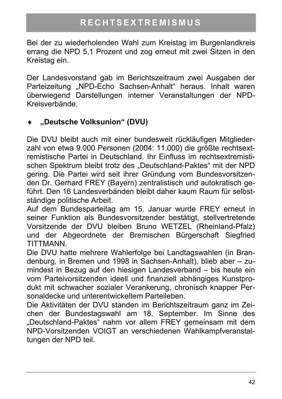 Seite 51 des Verfassungsschutzbericht 2005 Sachsen-Anhalt