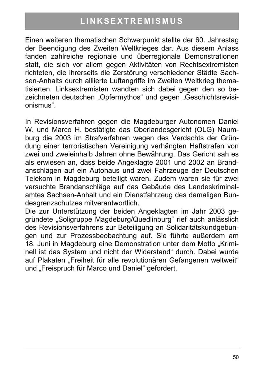 Seite 59 des Verfassungsschutzbericht 2005 Sachsen-Anhalt