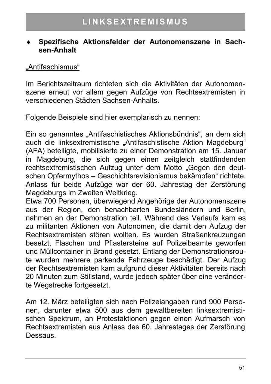 Seite 60 des Verfassungsschutzbericht 2005 Sachsen-Anhalt
