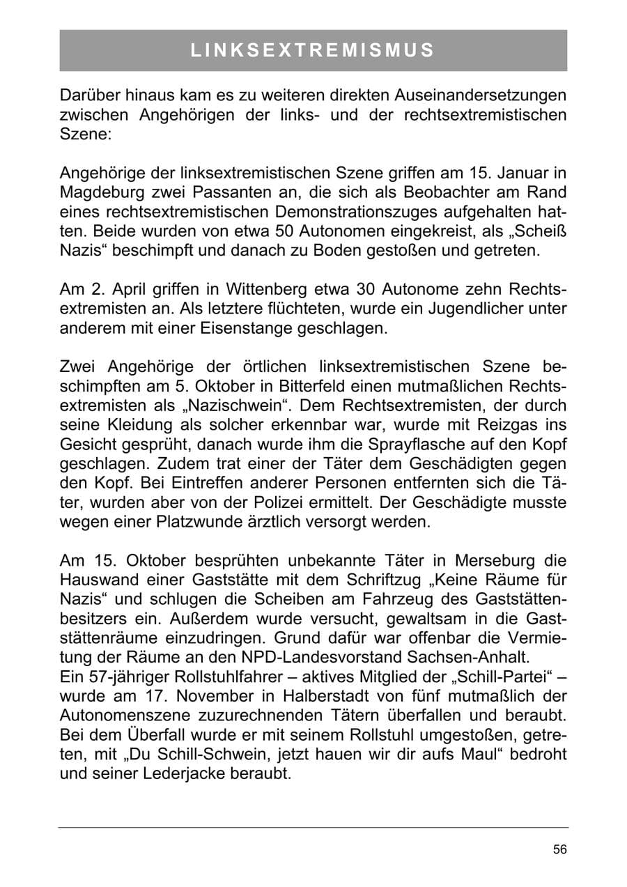 Seite 65 des Verfassungsschutzbericht 2005 Sachsen-Anhalt
