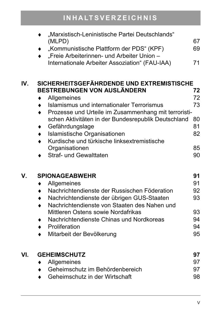 Seite 8 des Verfassungsschutzbericht 2005 Sachsen-Anhalt