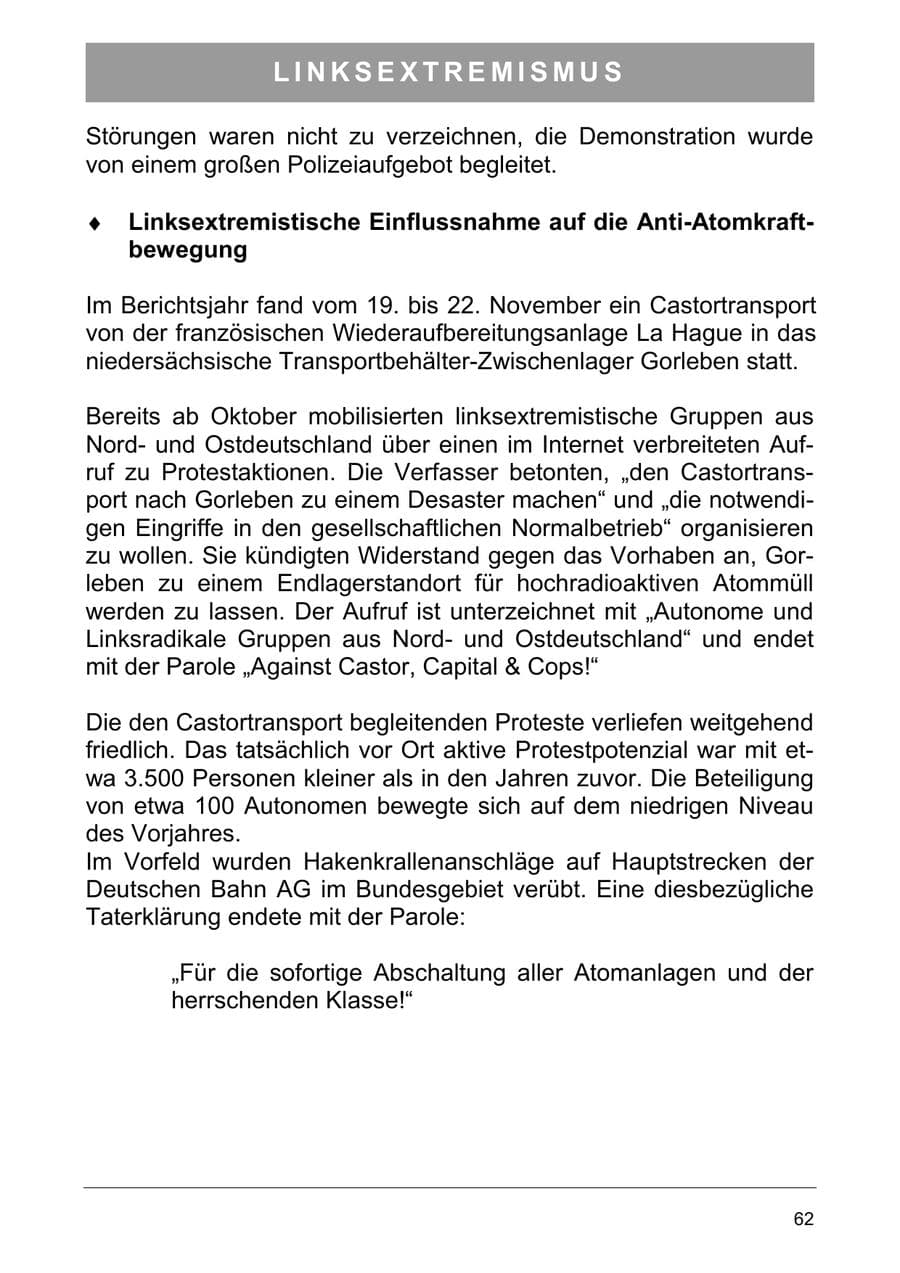Seite 71 des Verfassungsschutzbericht 2005 Sachsen-Anhalt