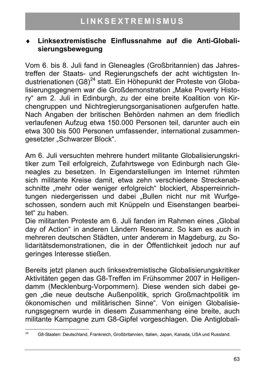 Seite 72 des Verfassungsschutzbericht 2005 Sachsen-Anhalt