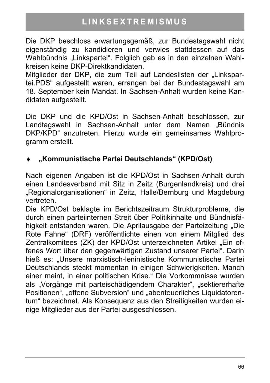 Seite 75 des Verfassungsschutzbericht 2005 Sachsen-Anhalt