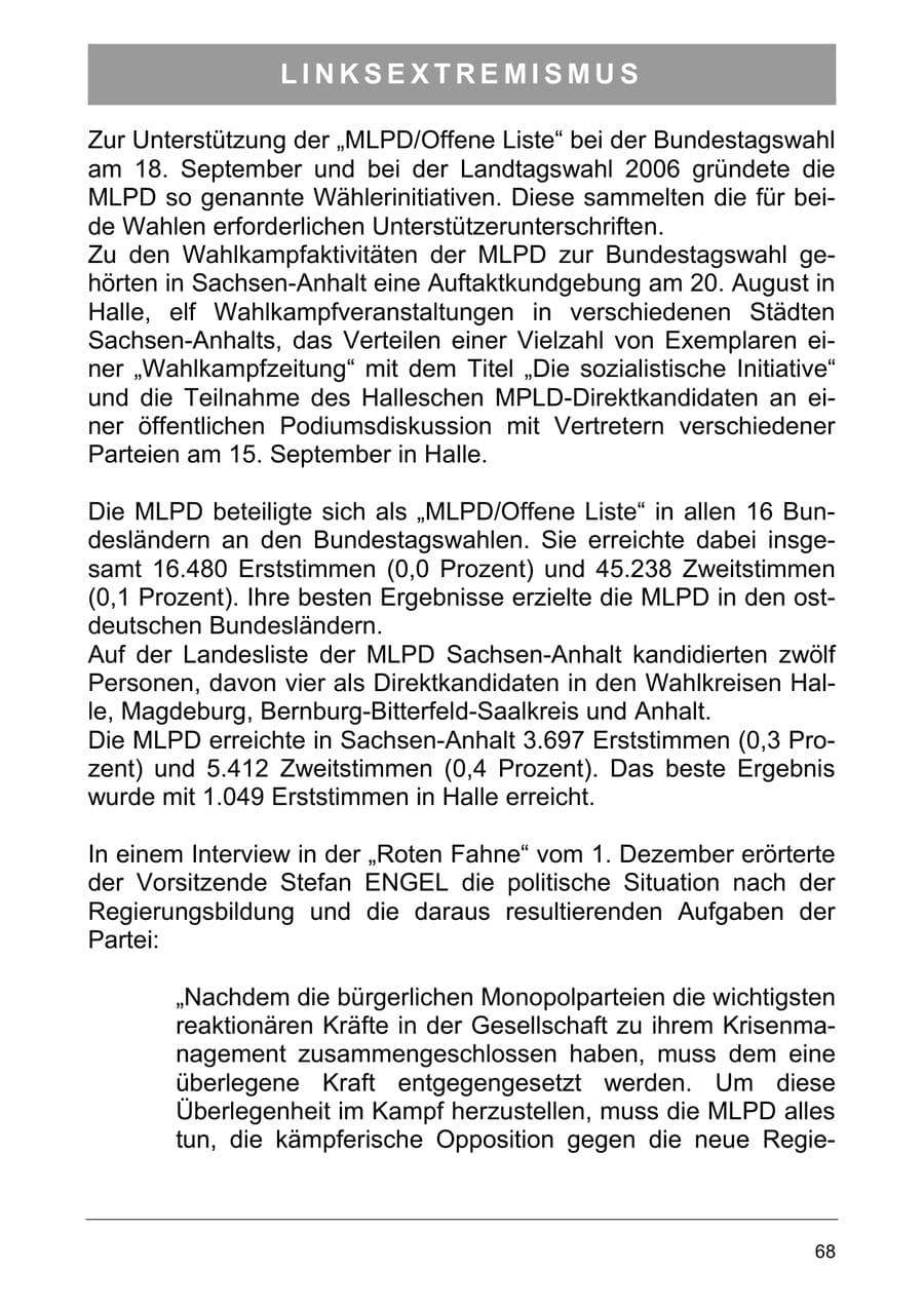 Seite 77 des Verfassungsschutzbericht 2005 Sachsen-Anhalt