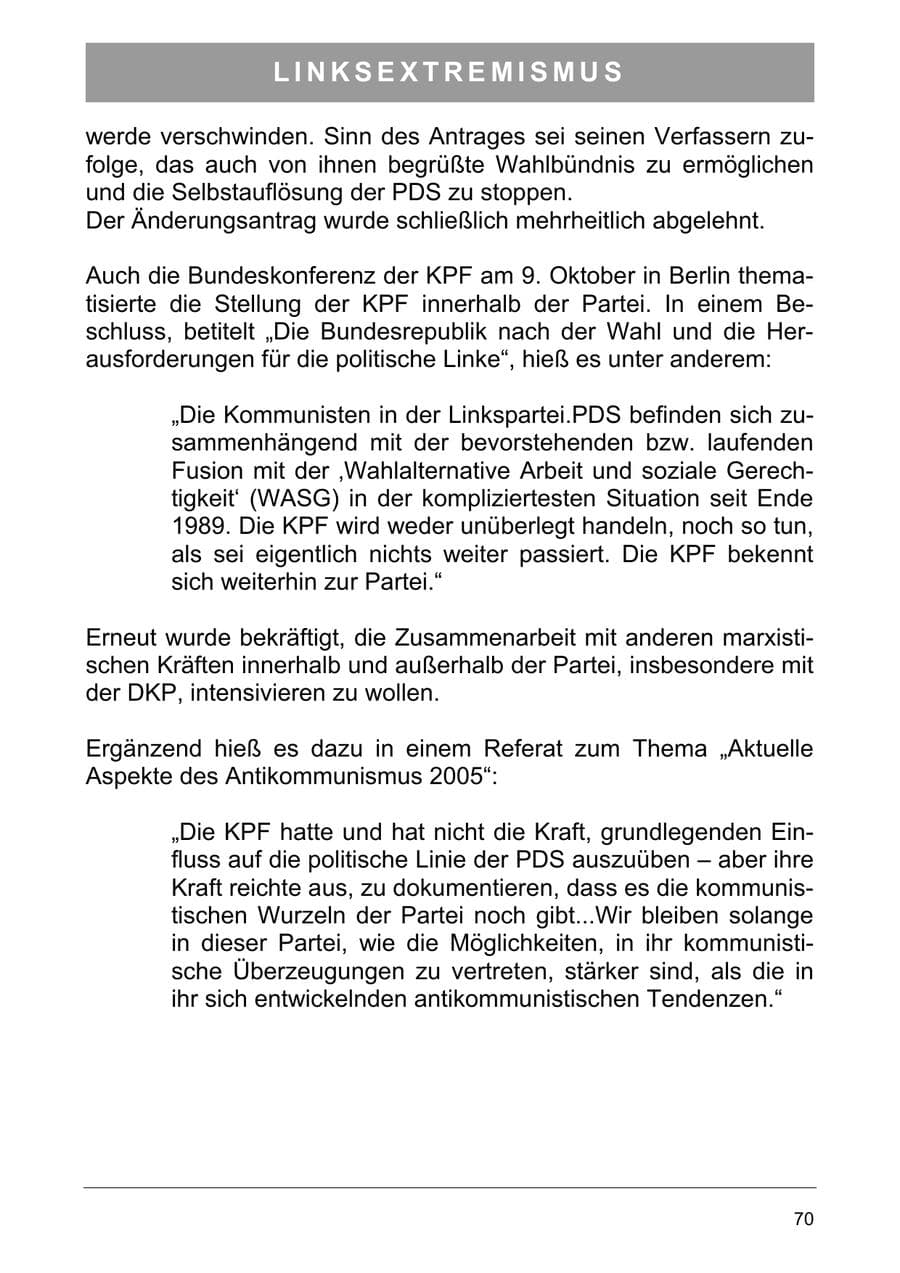 Seite 79 des Verfassungsschutzbericht 2005 Sachsen-Anhalt