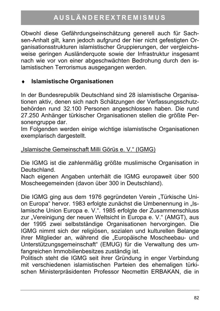 Seite 91 des Verfassungsschutzbericht 2005 Sachsen-Anhalt