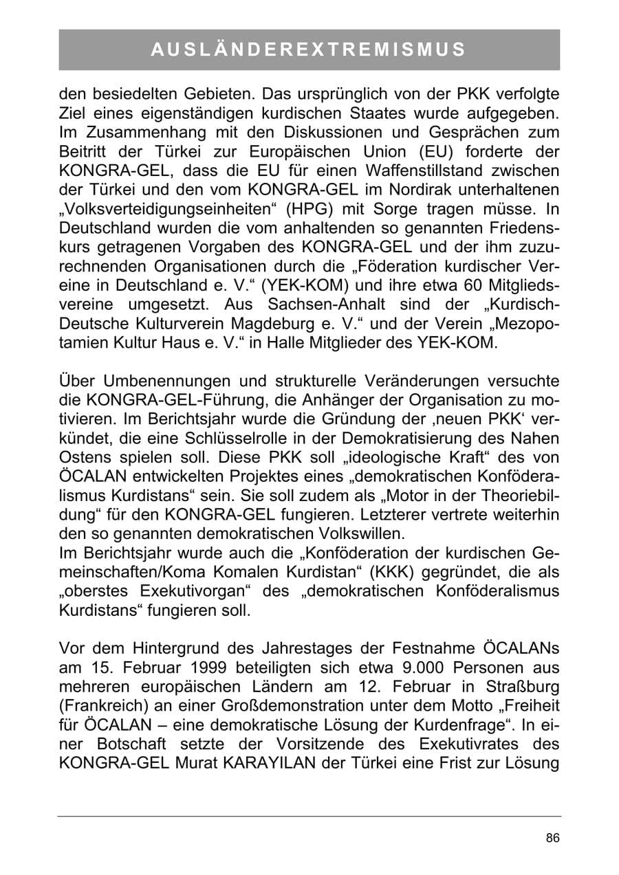 Seite 95 des Verfassungsschutzbericht 2005 Sachsen-Anhalt