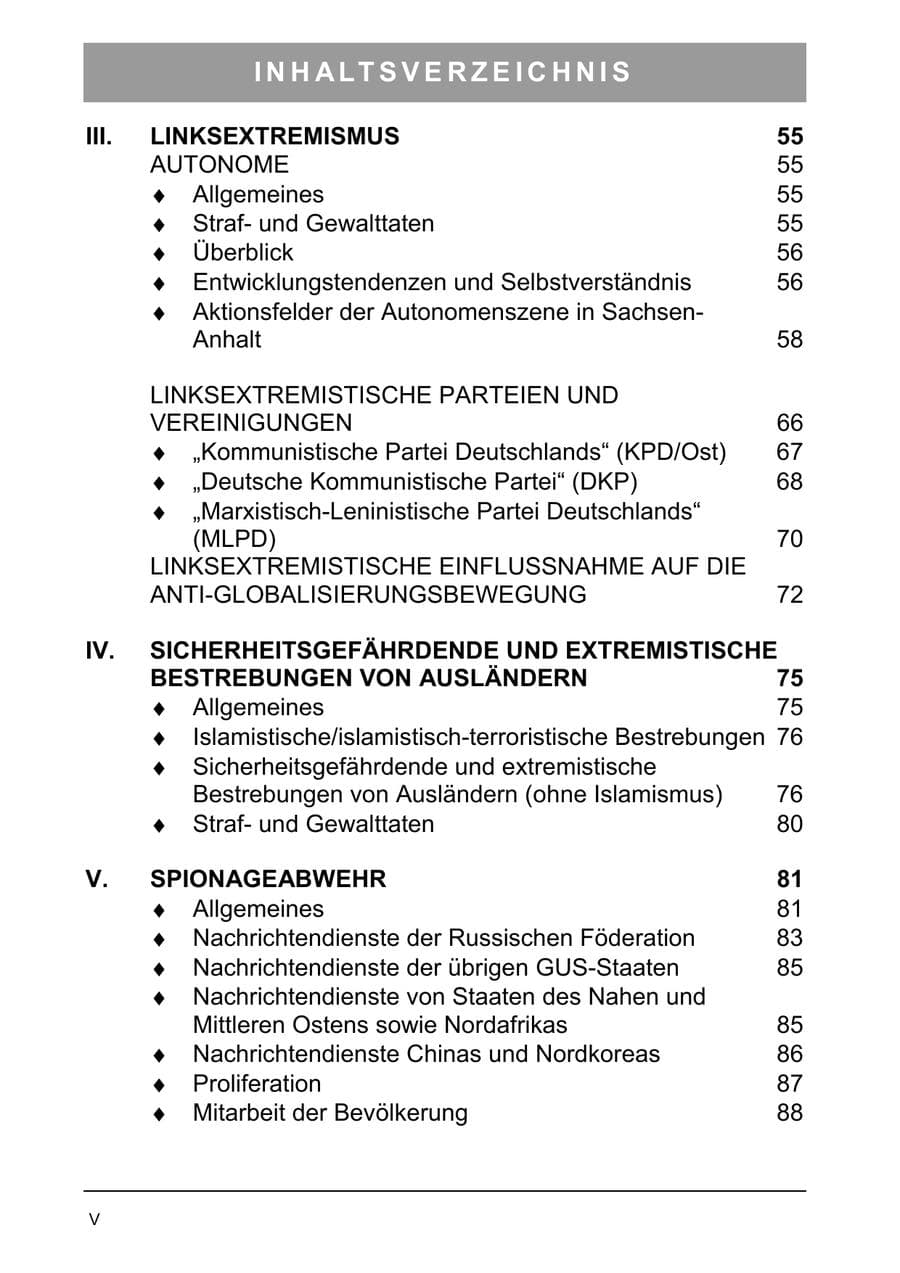 Seite 11 des Verfassungsschutzbericht 2006 Sachsen-Anhalt