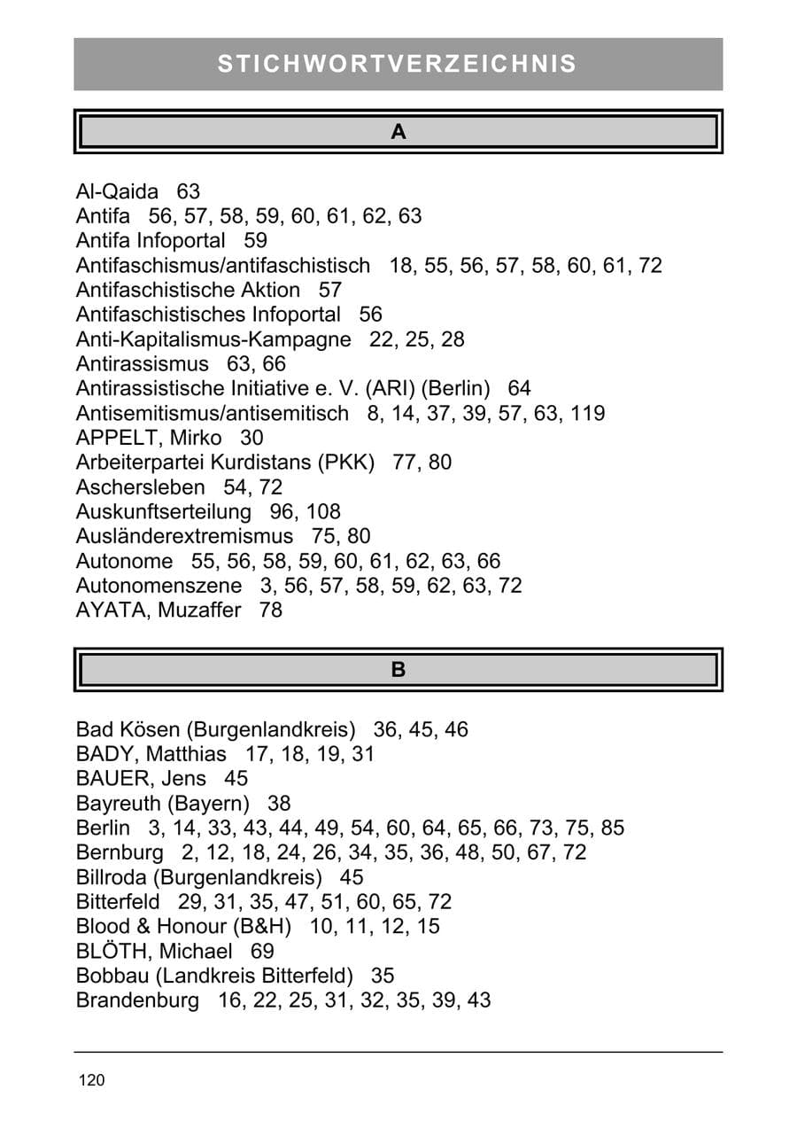 Seite 133 des Verfassungsschutzbericht 2006 Sachsen-Anhalt