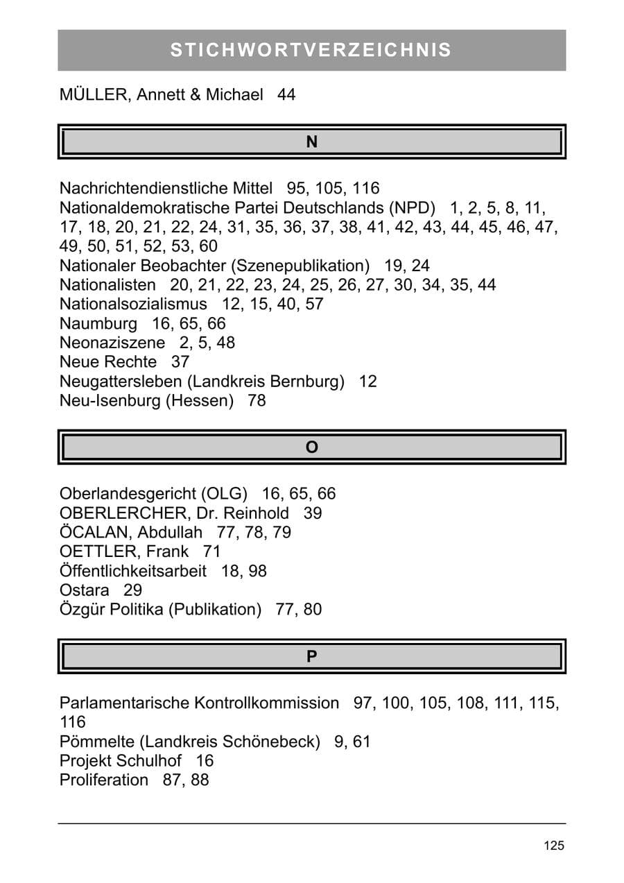 Seite 138 des Verfassungsschutzbericht 2006 Sachsen-Anhalt