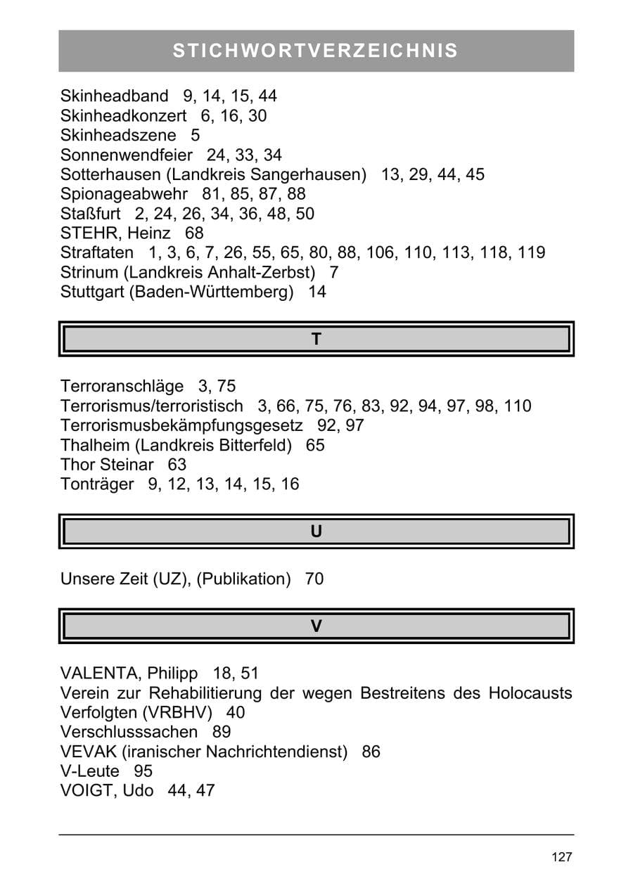 Seite 140 des Verfassungsschutzbericht 2006 Sachsen-Anhalt