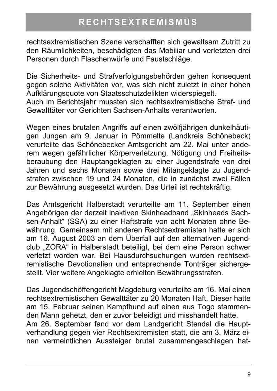 Seite 22 des Verfassungsschutzbericht 2006 Sachsen-Anhalt