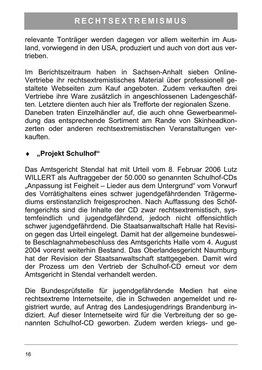 Seite 29 des Verfassungsschutzbericht 2006 Sachsen-Anhalt