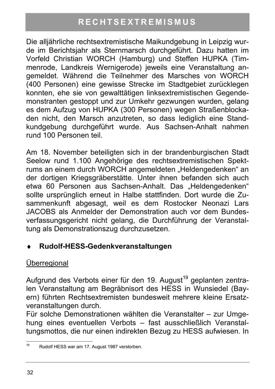 Seite 45 des Verfassungsschutzbericht 2006 Sachsen-Anhalt