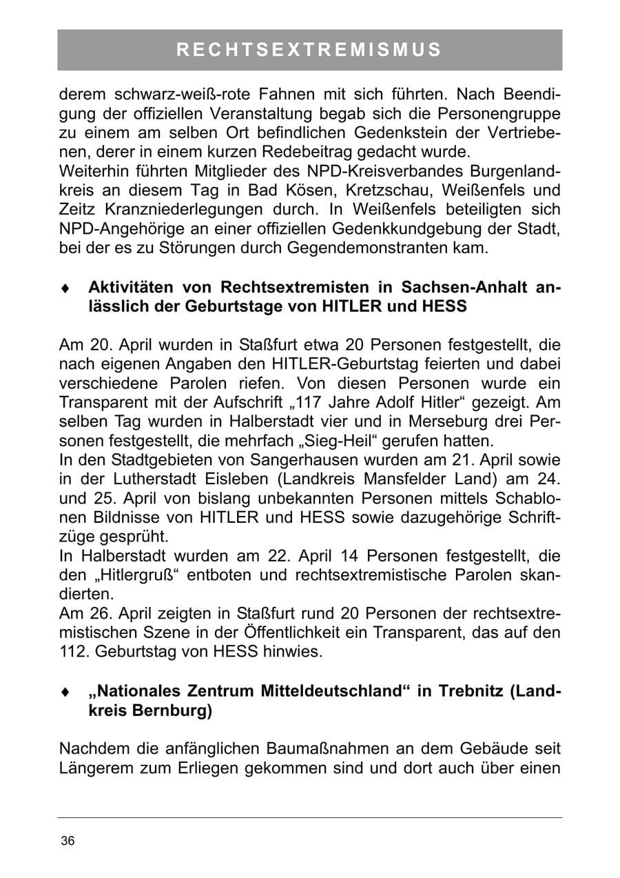 Seite 49 des Verfassungsschutzbericht 2006 Sachsen-Anhalt
