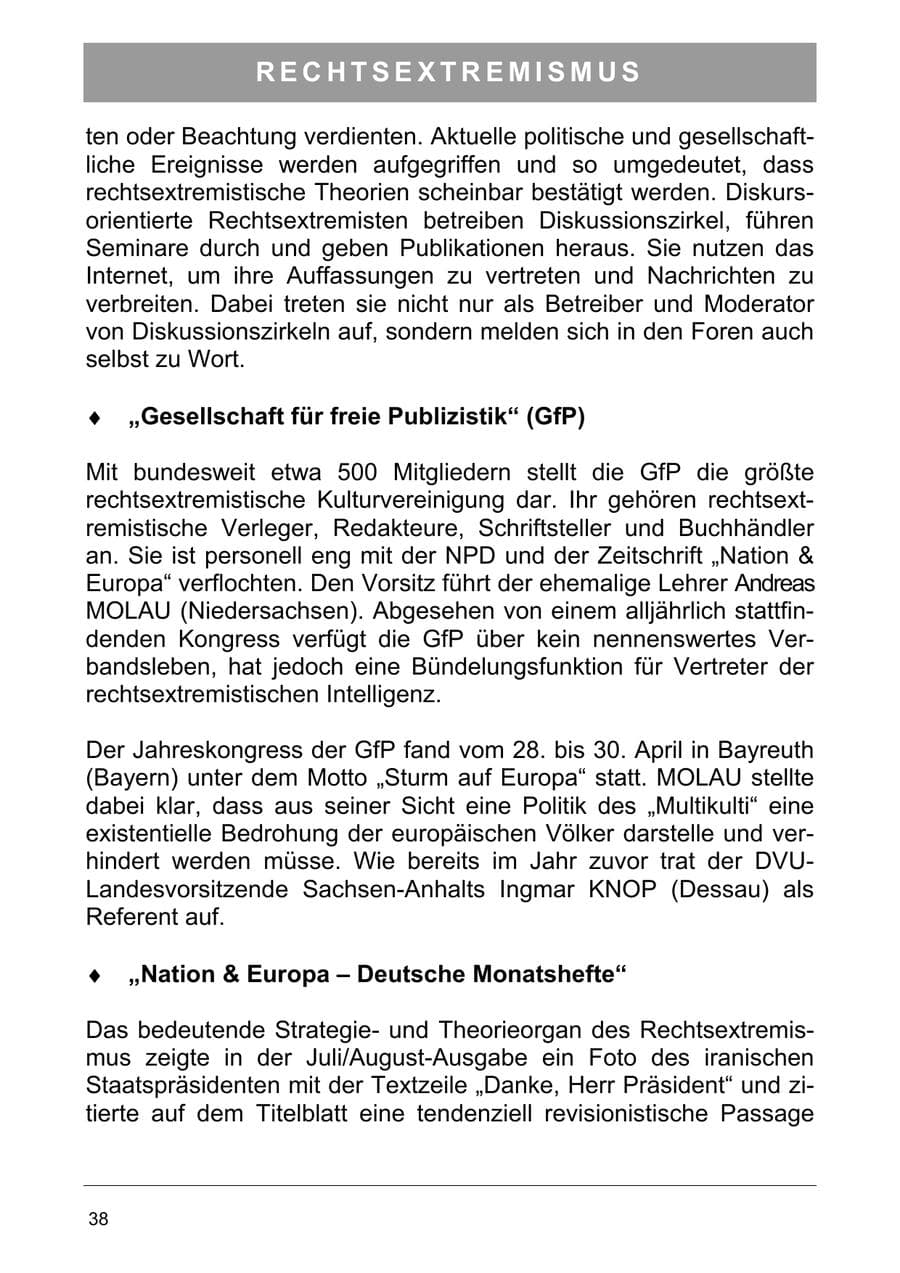 Seite 51 des Verfassungsschutzbericht 2006 Sachsen-Anhalt