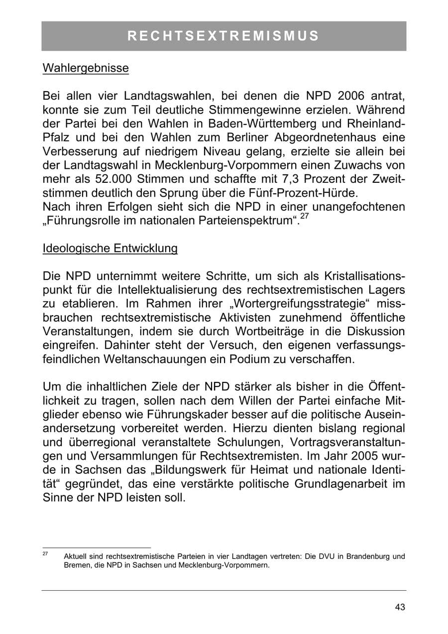 Seite 56 des Verfassungsschutzbericht 2006 Sachsen-Anhalt