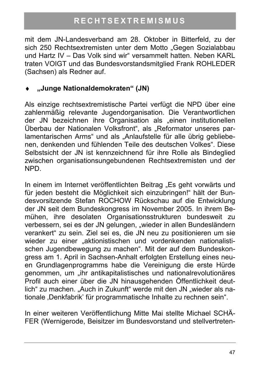 Seite 60 des Verfassungsschutzbericht 2006 Sachsen-Anhalt