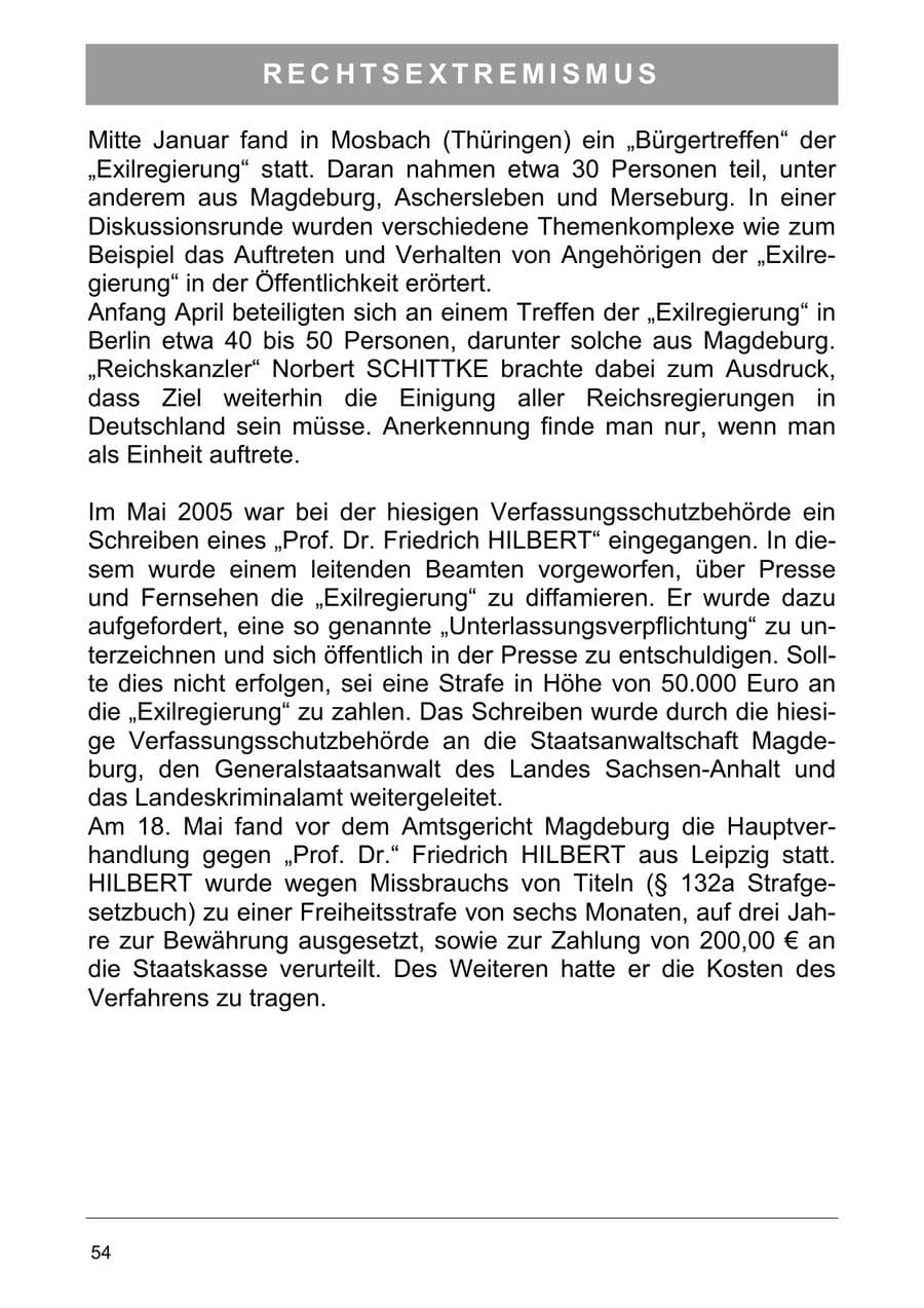 Seite 67 des Verfassungsschutzbericht 2006 Sachsen-Anhalt