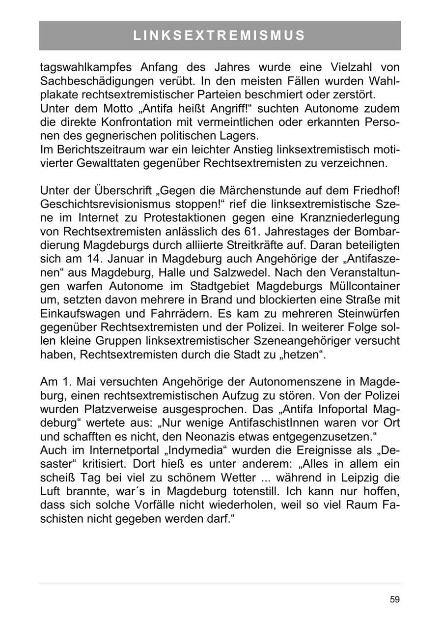 Seite 72 des Verfassungsschutzbericht 2006 Sachsen-Anhalt
