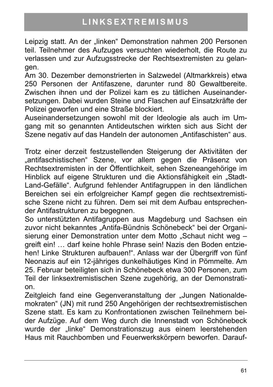 Seite 74 des Verfassungsschutzbericht 2006 Sachsen-Anhalt