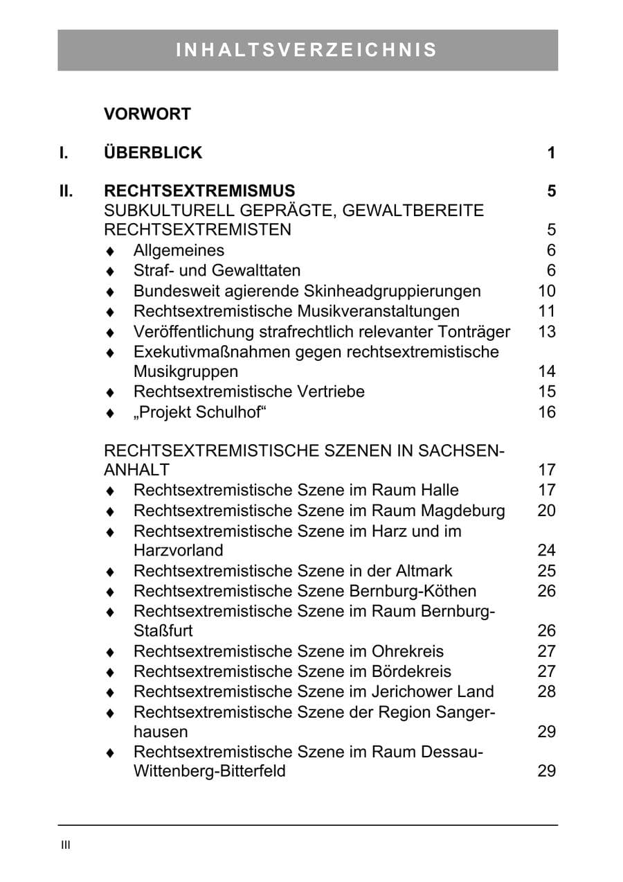 Seite 9 des Verfassungsschutzbericht 2006 Sachsen-Anhalt