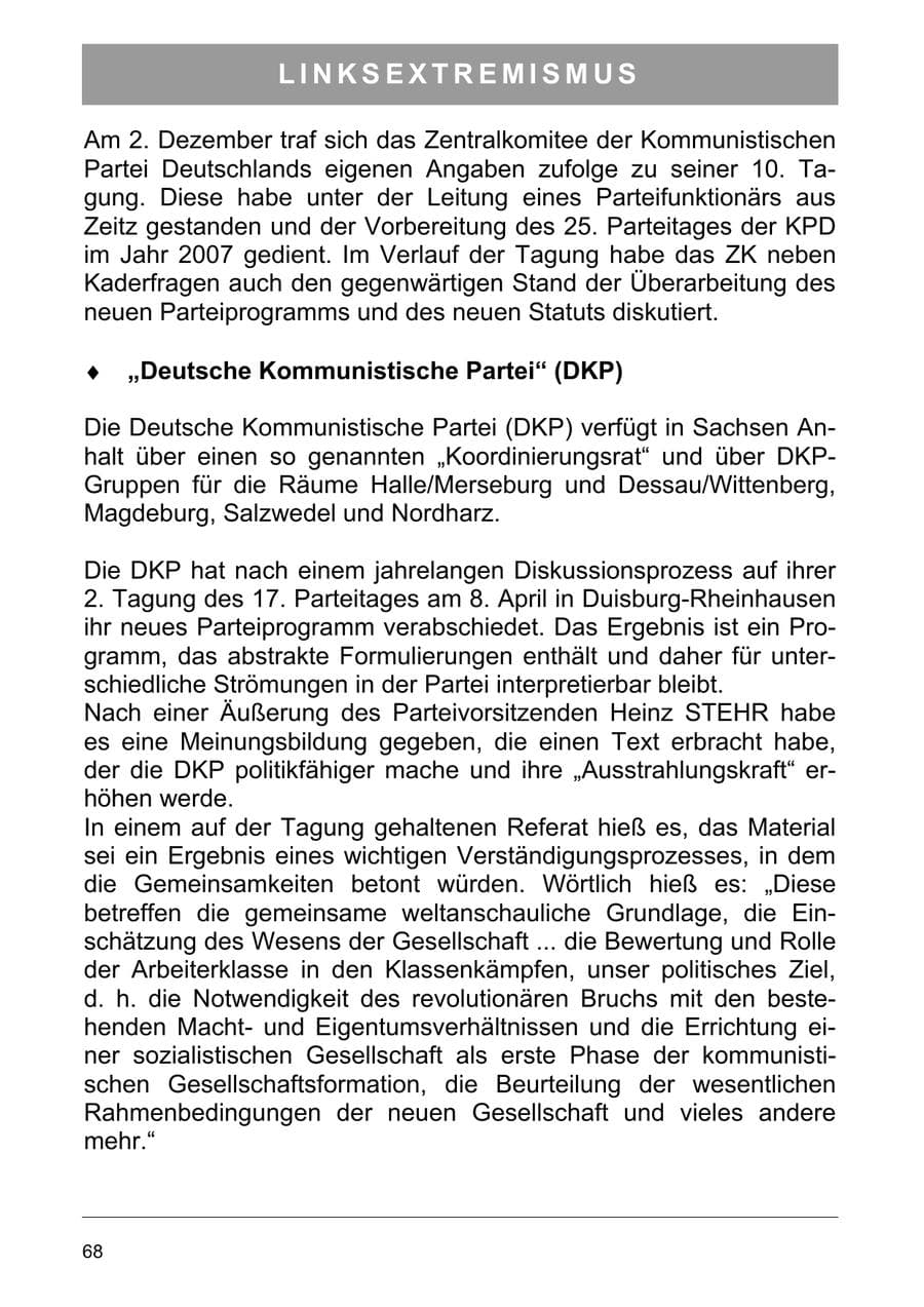 Seite 81 des Verfassungsschutzbericht 2006 Sachsen-Anhalt