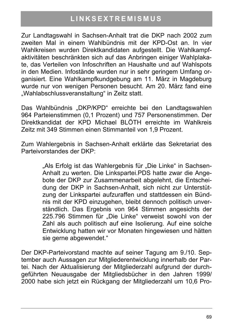 Seite 82 des Verfassungsschutzbericht 2006 Sachsen-Anhalt