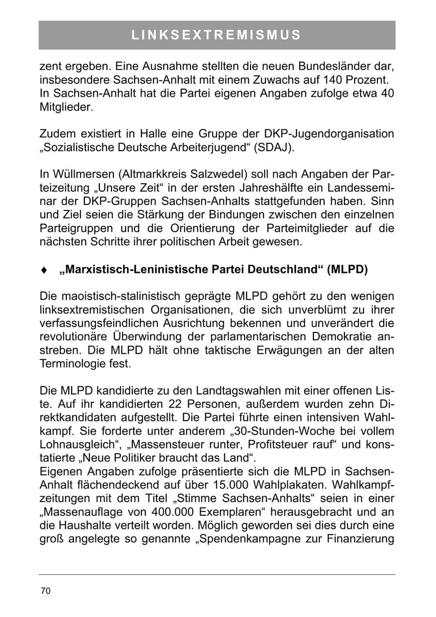 Seite 83 des Verfassungsschutzbericht 2006 Sachsen-Anhalt