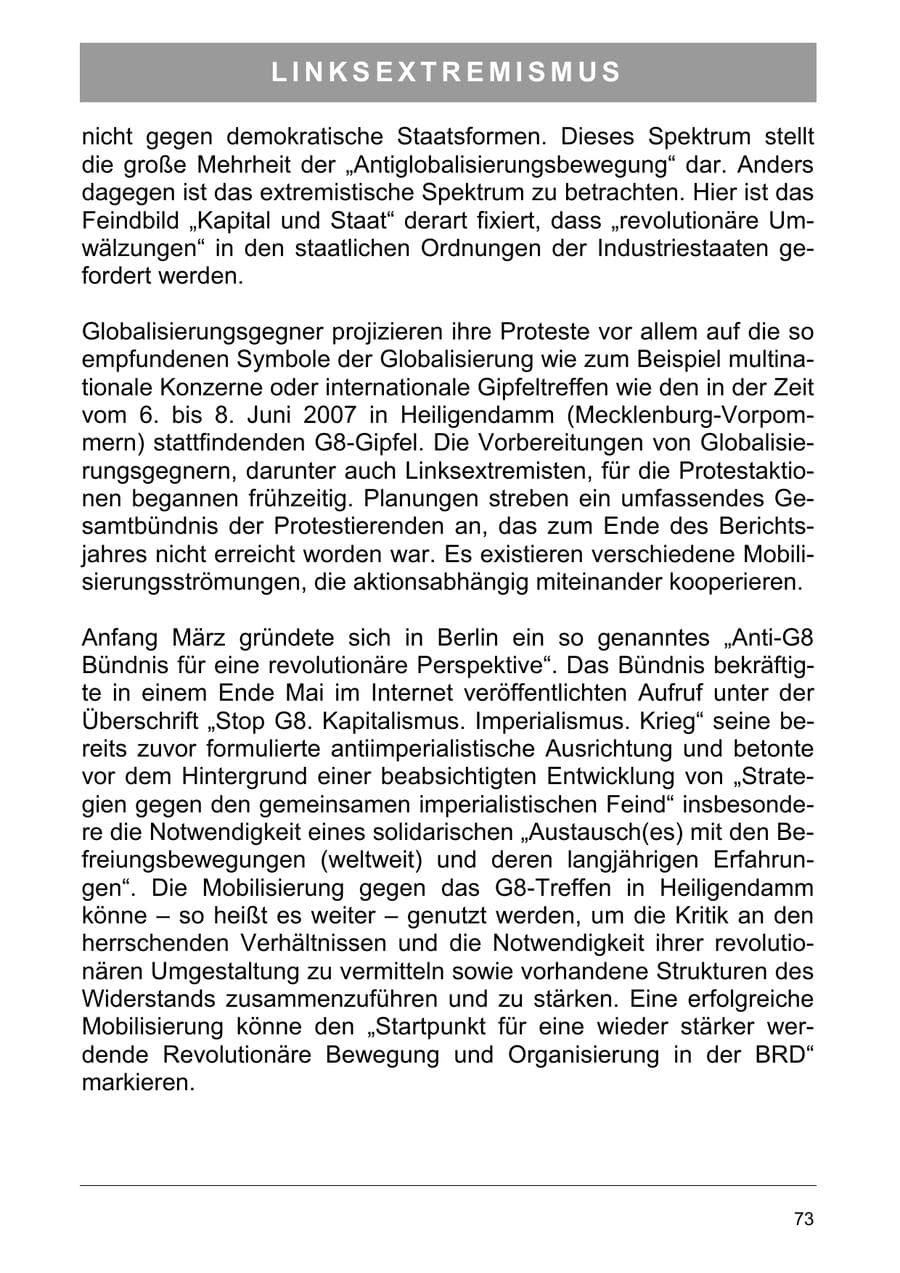 Seite 86 des Verfassungsschutzbericht 2006 Sachsen-Anhalt