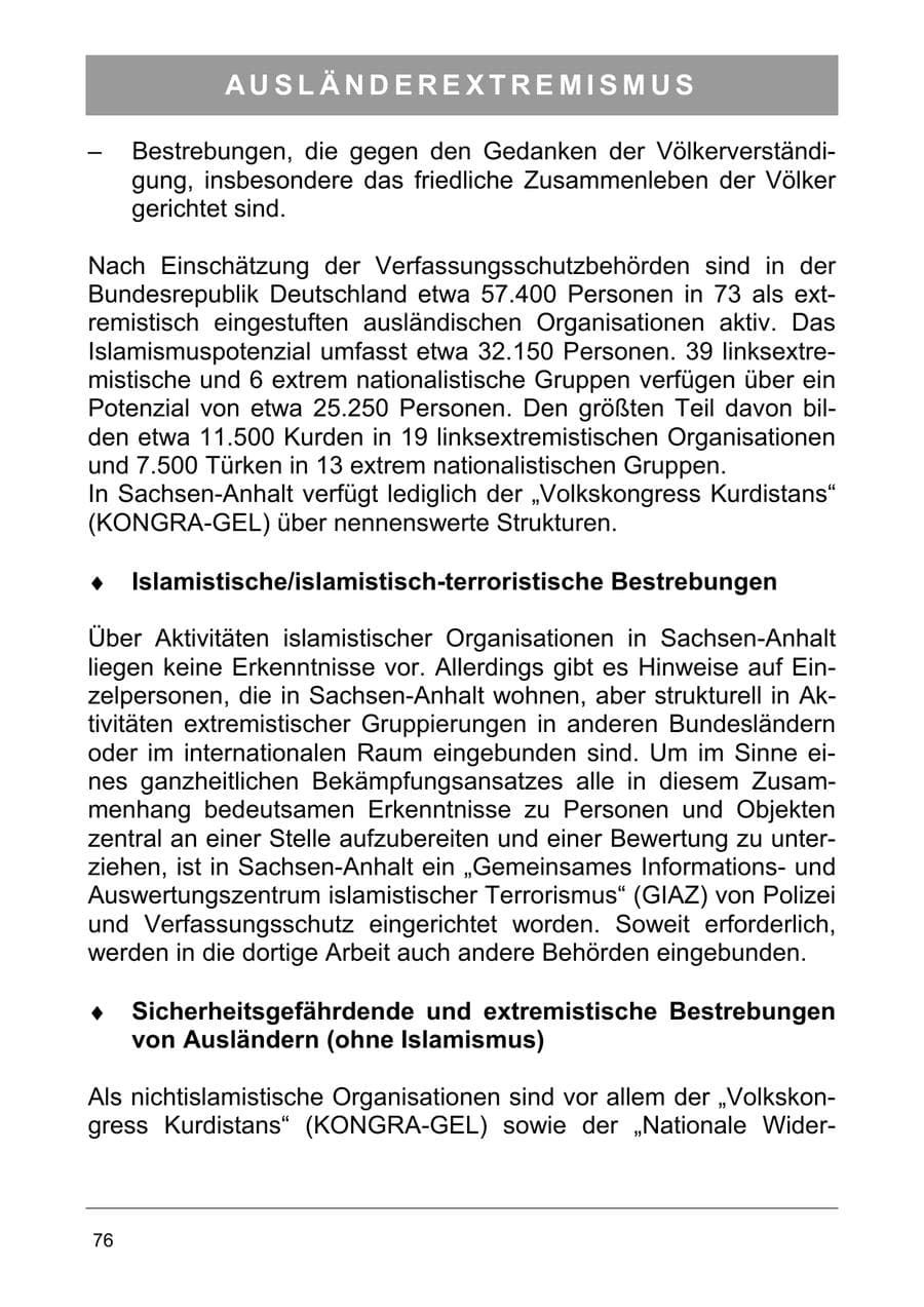 Seite 89 des Verfassungsschutzbericht 2006 Sachsen-Anhalt