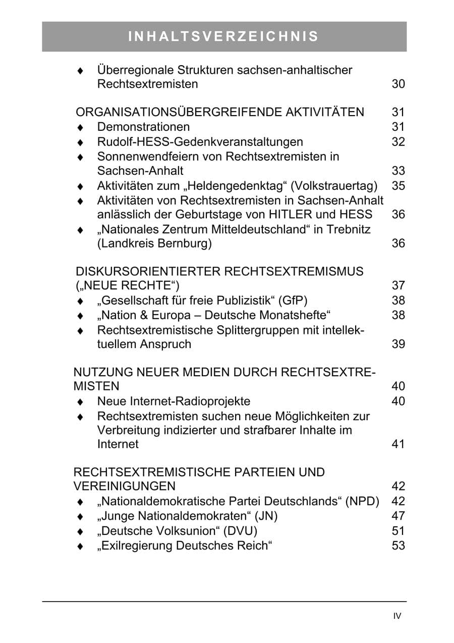 Seite 10 des Verfassungsschutzbericht 2006 Sachsen-Anhalt