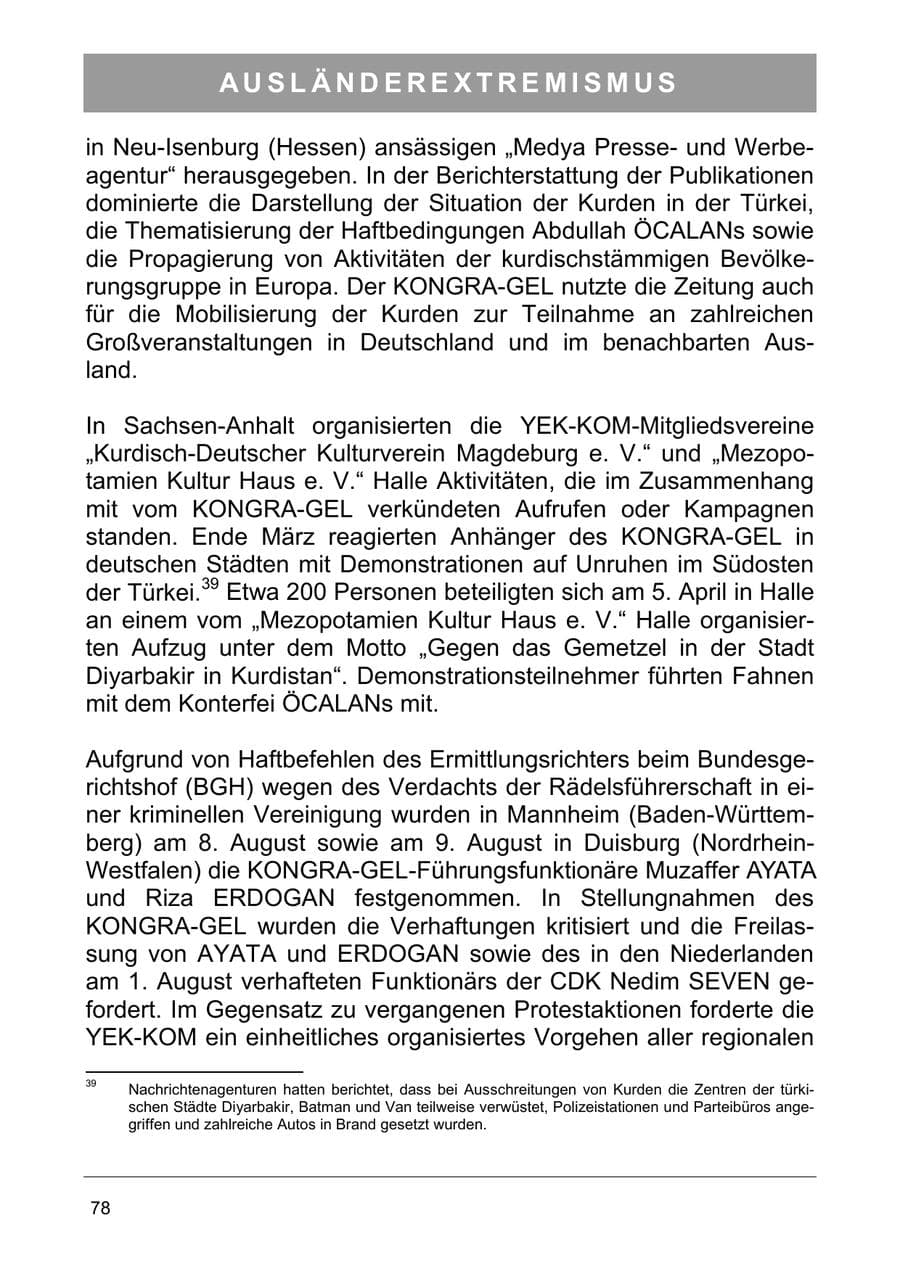 Seite 91 des Verfassungsschutzbericht 2006 Sachsen-Anhalt