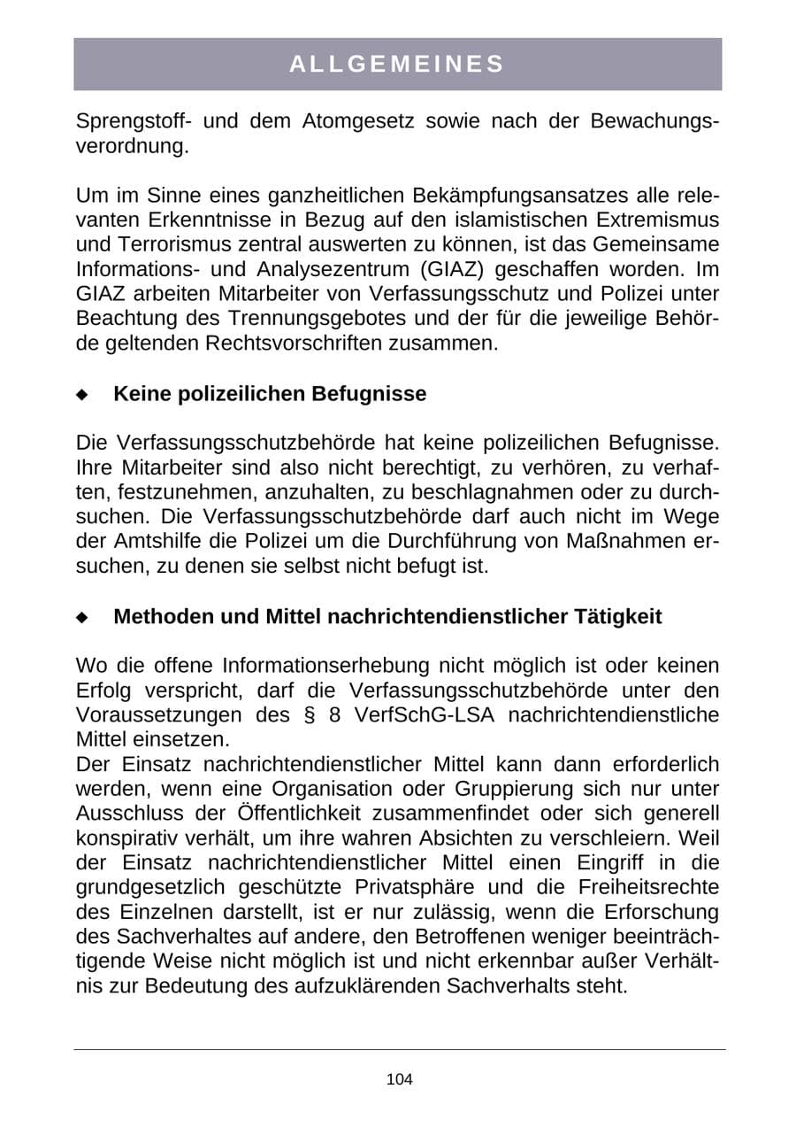 Seite 107 des Verfassungsschutzbericht 2007 Sachsen-Anhalt