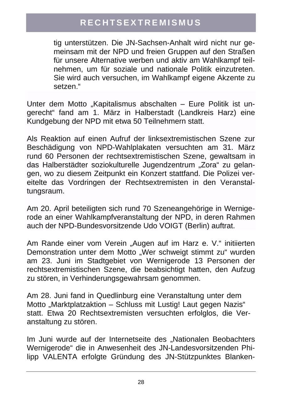 Seite 31 des Verfassungsschutzbericht 2007 Sachsen-Anhalt